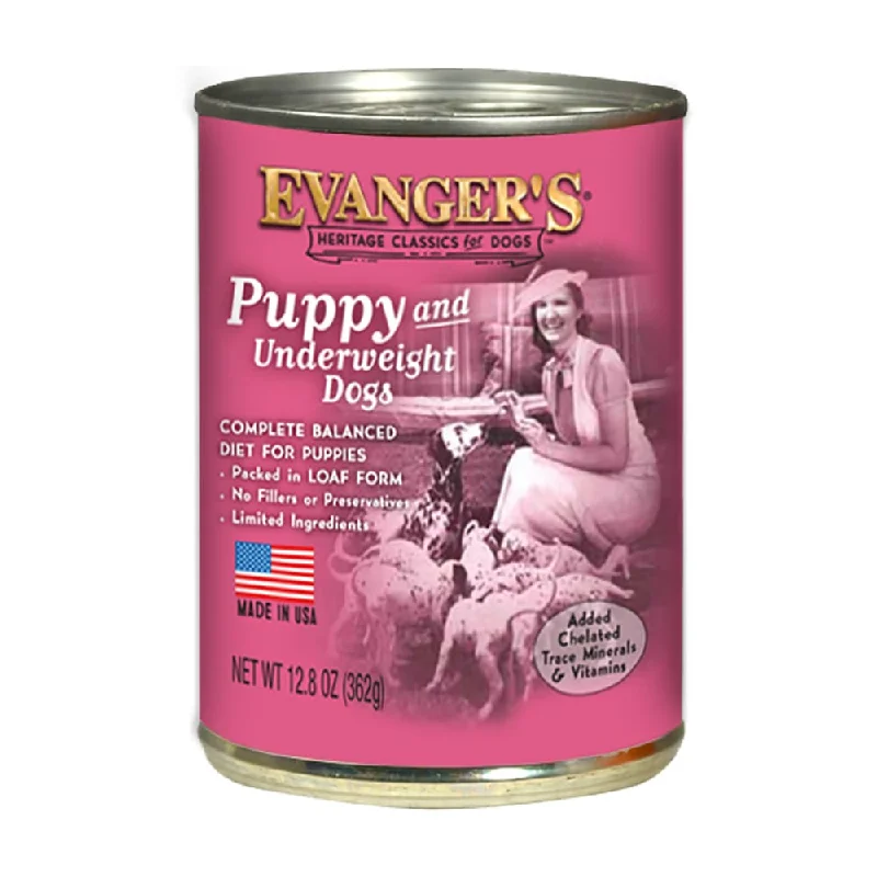 - Food for large dogsEvanger's Heritage Classics Puppy Wet Dog Food Can, 12.5-oz