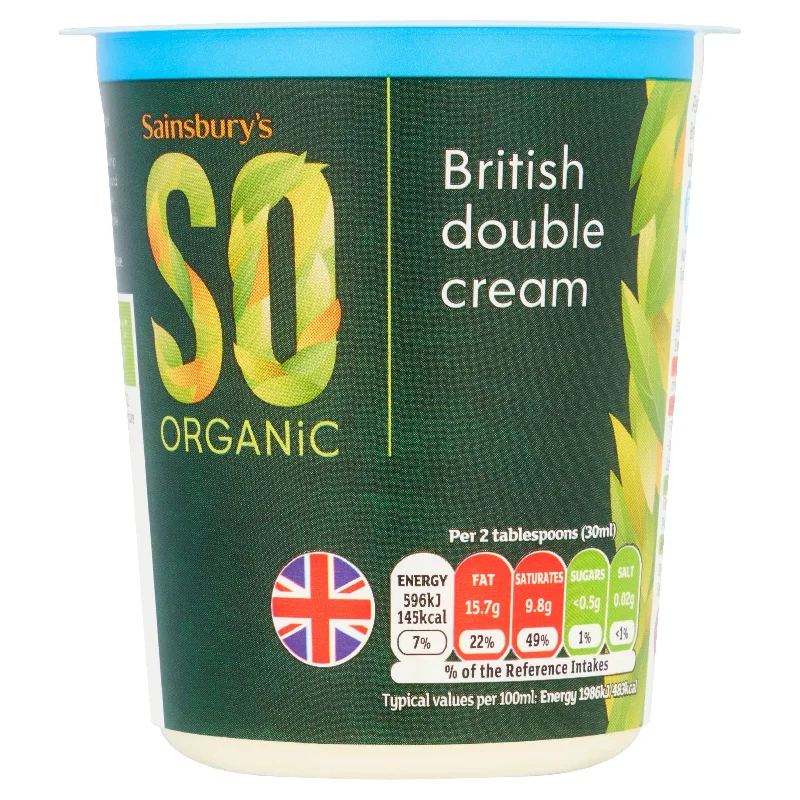 - Car dog seat beltSainsbury's Double Cream, SO Organic 300ml