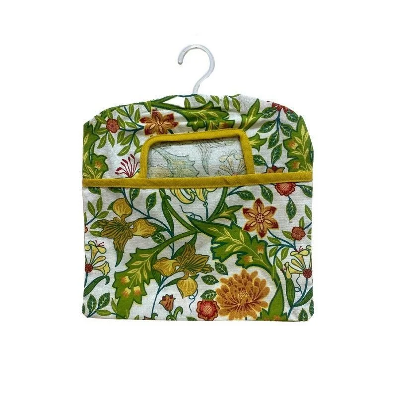 - Organic cotton dog bibsSussex Peg Bag Cotton Yellow with Floral Pattern - 36cm