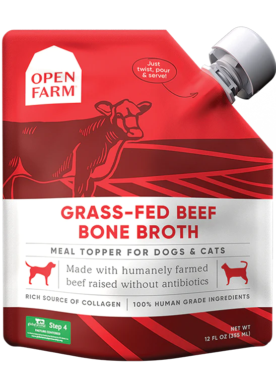  -Anti-scratch scratching board AND cat bed in oneOpen Farm Grass-Fed Beef Bone Broth for Dogs 12oz.