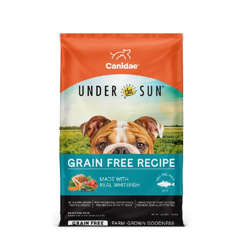 - High protein dog foodUnder the Sun Grain-Free Adult Whitefish Recipe Dry Dog Food, 23.5-lb