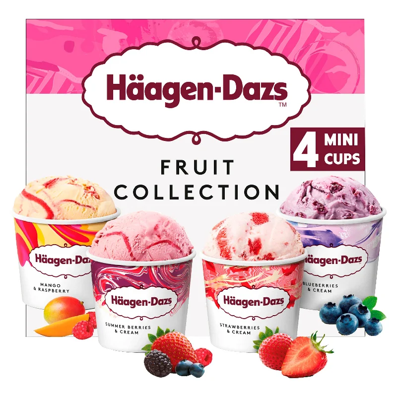 ---Haagen-Dazs Fruit Collection Minicups Ice Cream 4x95ml