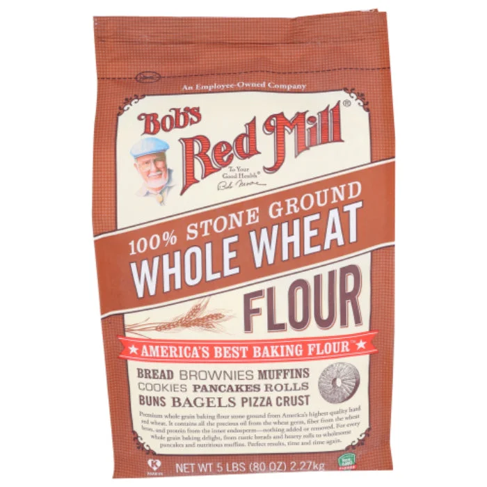 ---Bob's Red Mill - Flour, Whole Wheat, 5 LB - Pack of 8