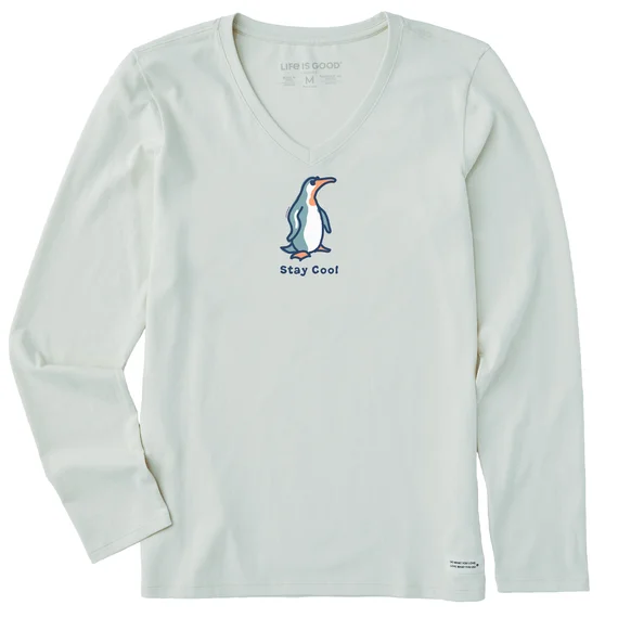 - Remote interactive pet feederWomen's Stay Cool Proud Penguin Long Sleeve Crusher Vee