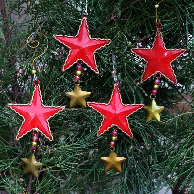 - Organic cotton dog bibsPassionate Stars Handmade Steel Star Ornaments from Bali (Set of 4)