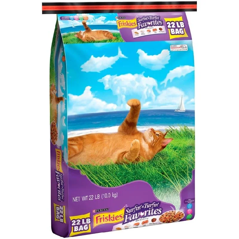    - Affordable cat food with good quality  Friskies Surfin andTurfin Favorites Dry Cat Food