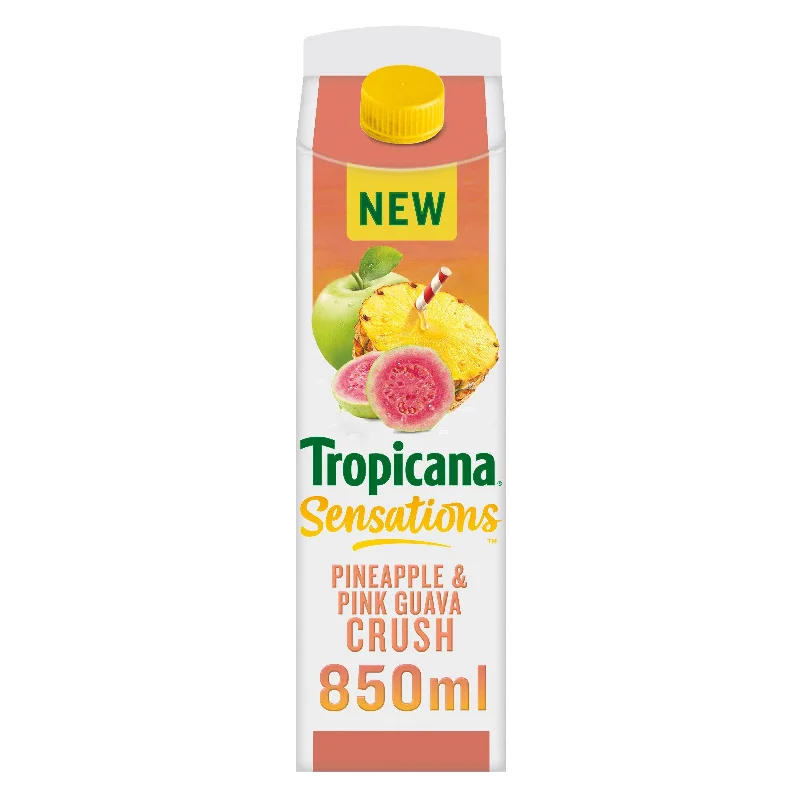 - Foldable and portable cat bagTropicana Sensations Pineapple & Pink Guava Crush Juice 850ml