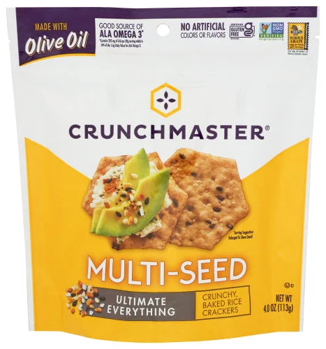  -Splash-proof food bowl AND Anti-choking slow food bowlCrunchmaster - Multi-Seed Ultimate Everything Cracker, 4 Oz (Pack Of 12)