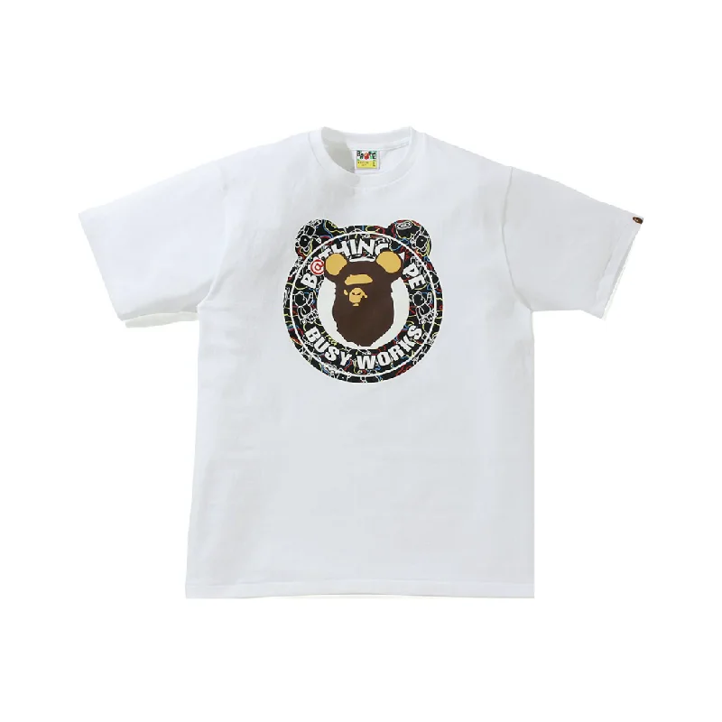 - Winter warm clothes for short-haired dogsBAPE x Medicom Toy Bearbrick Camo Bear Busy Works Tee White/Black