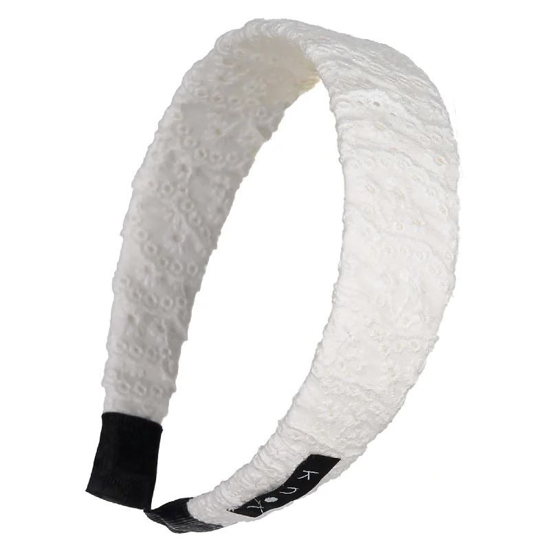 - Cat anti-jump window safety netKnot Hairbands White Eyelet Headband