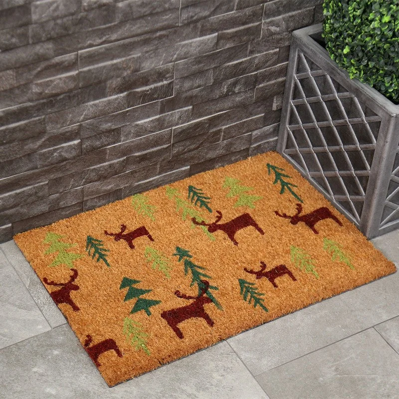 Pet ProductsDoormat Christmas Decoration Light Brown with Forest Pattern - 60cm by Wensum