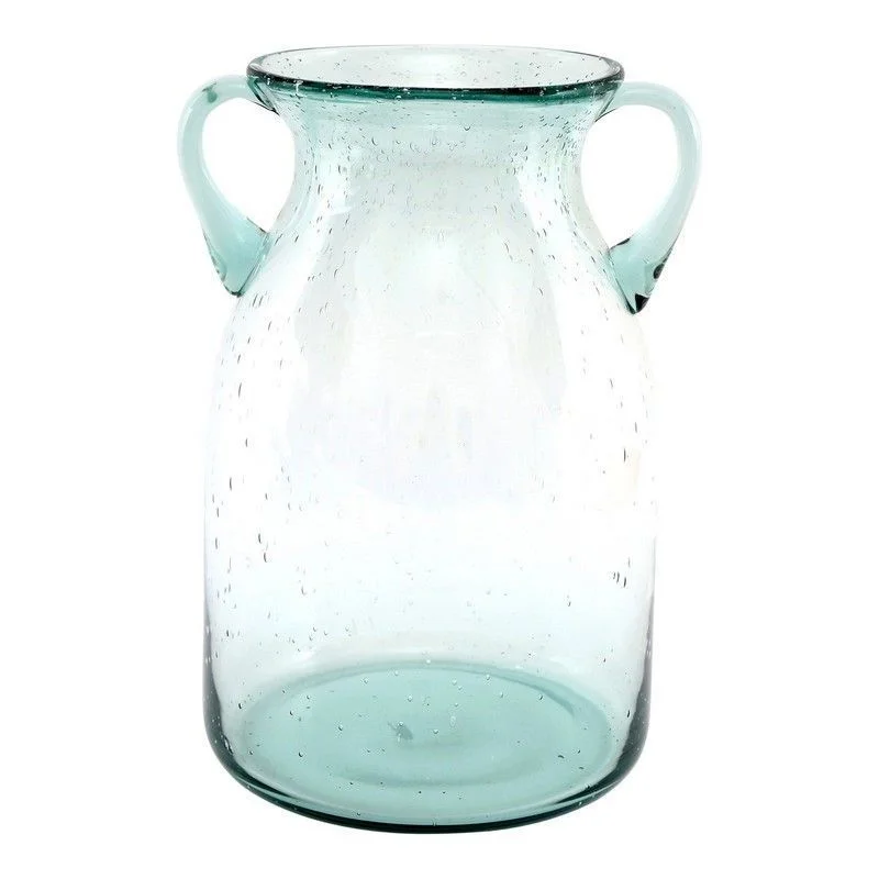 - Summer pet ice matVase Glass with Bubble Pattern - 28cm