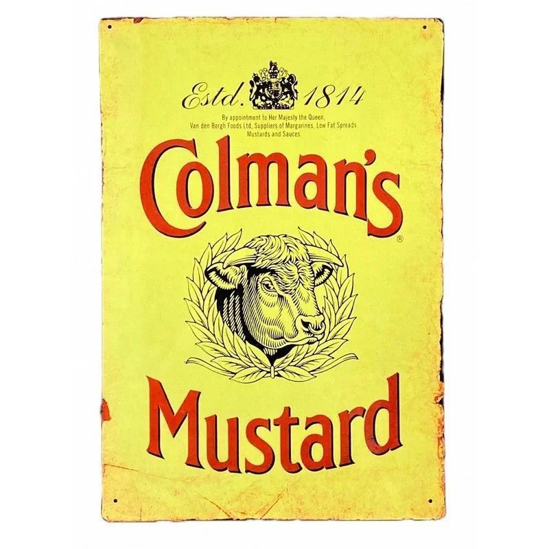 Pet ProductsColeman's Mustard Sign Metal Wall Mounted - 41cm