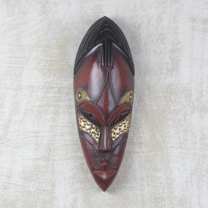 - Elderly dog ​​joint care mattressZodwa Wood and Brass Wall Mask Hand Carved in Ghana