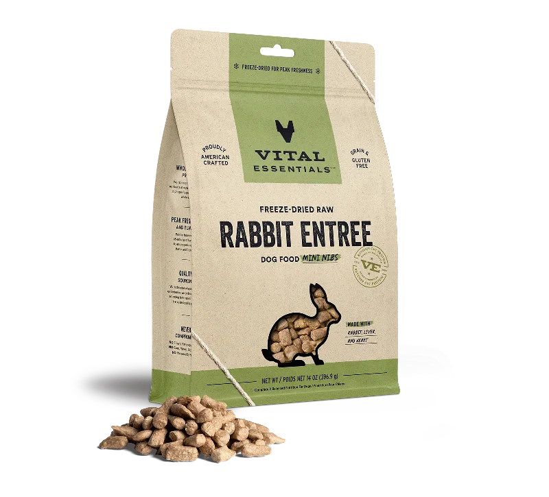 -Grain-free dog food recommendationVE-Freeze-Dried Raw Rabbit Entree Dog Food Mini Nibs