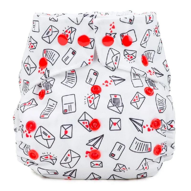 ---Baba + Boo One-Size Nappy - Love letters