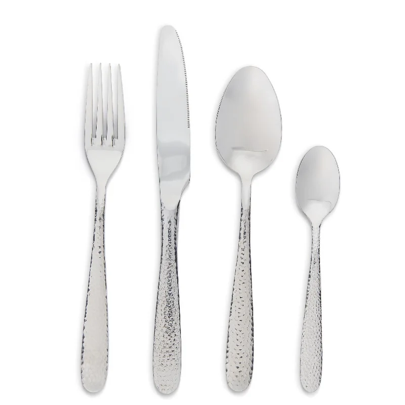 ---Habitat Hammered Cutlery Set 16pc