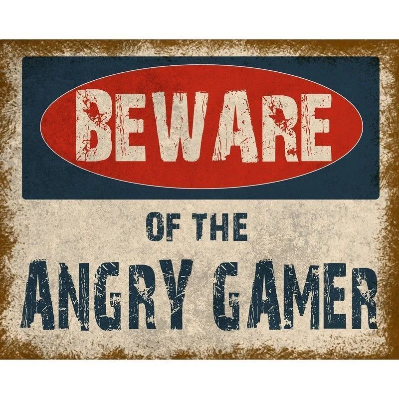 - Natural latex pet mattressVintage Beware Of The Angry Gamer Sign Metal Wall Mounted - 27cm