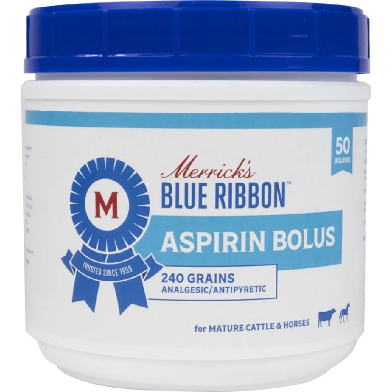 ---MERRICK'S BLUE RIBBON ASPIRIN BOLUS 240 GRAINS