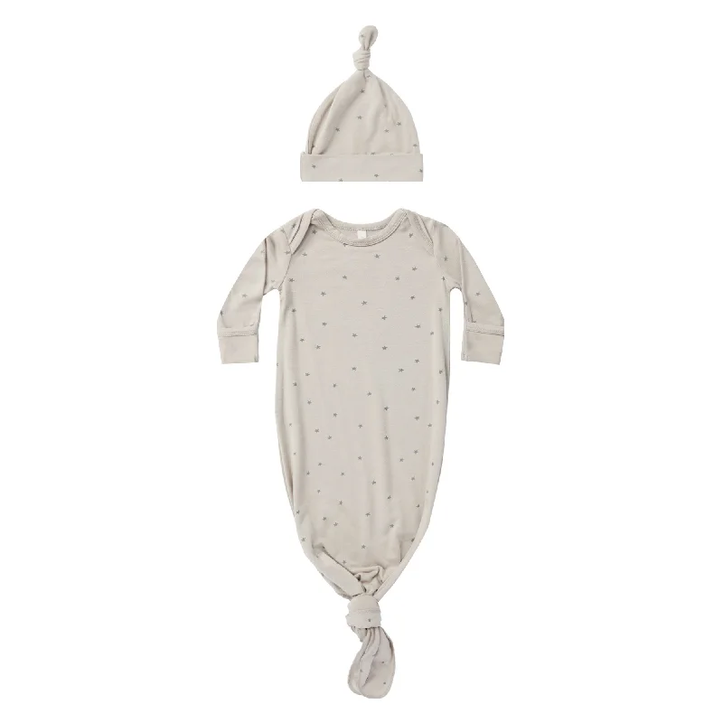 - Summer pet ice matQuincy Mae Stars Knotted Baby Gown + Hat Set