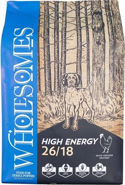 - Dog food online shopping recommendationWholesomes High Energy 26/18 Chicken Dry Dog Food, 40-lb