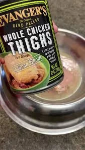 - Dog food recommendations for multi-dog householdsEvanger's Hand Packed Whole Chicken Thighs Wet Dog Food Can,