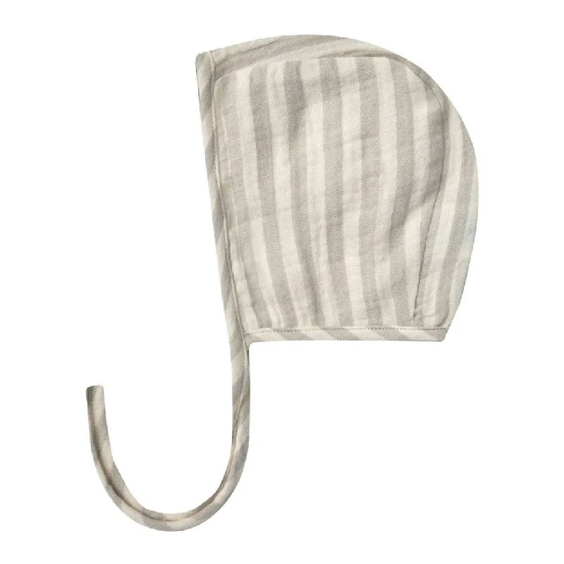 ---Quincy Mae Ash Stripe Baby Bonnet