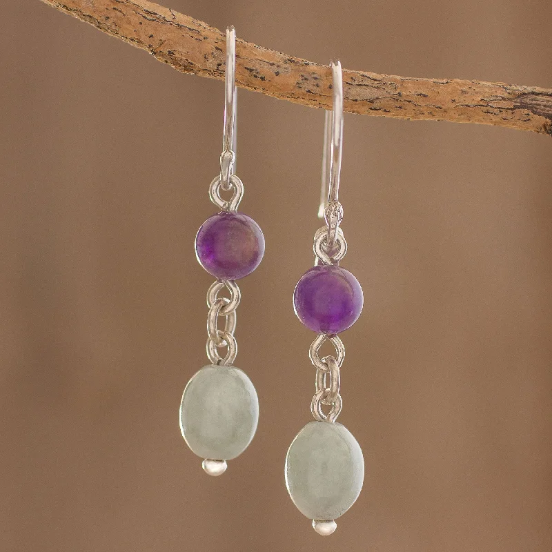 - Dog anti-slip matVerdant Jacaranda Jade and Amethyst Dangle Earrings from Guatemala