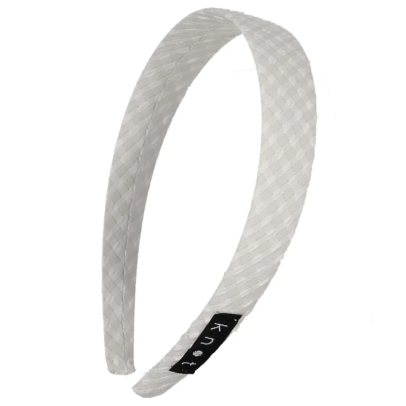 - Summer pet ice matKnot Hairbands White Seersucker Headband