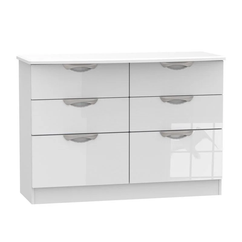 - Dog anti-slip matWeybourne Large Chest of Drawers White 6 Drawers