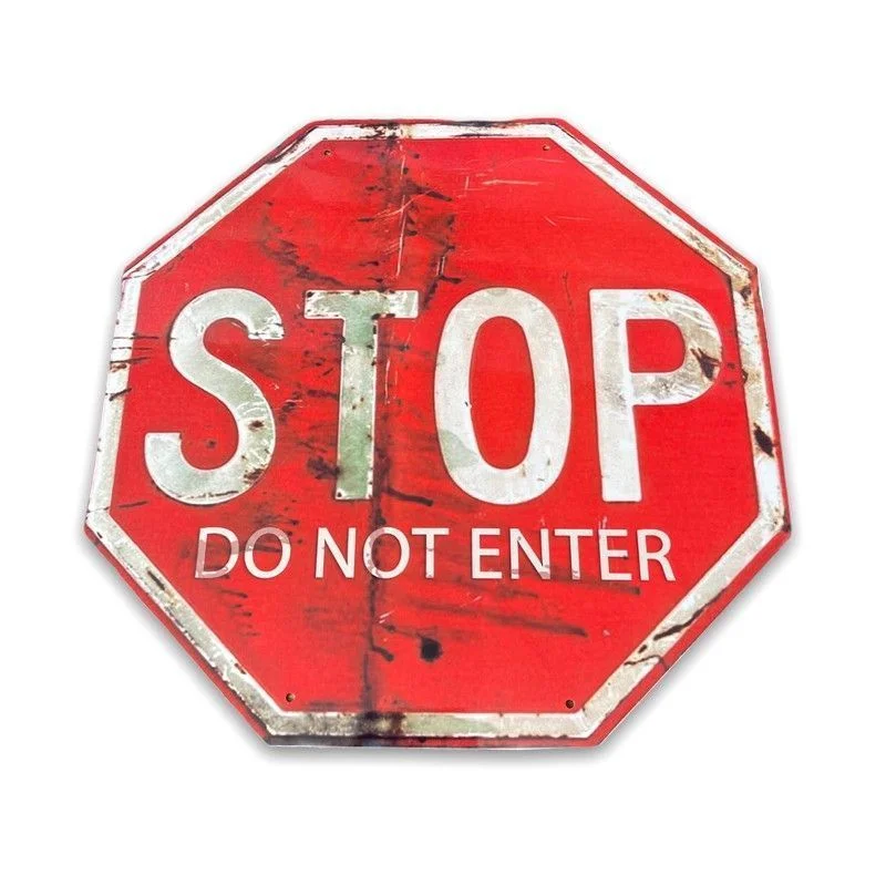 - Pet monitor with cameraVintage Stop - Do Not Enter Sign Metal Wall Mounted - 32cm