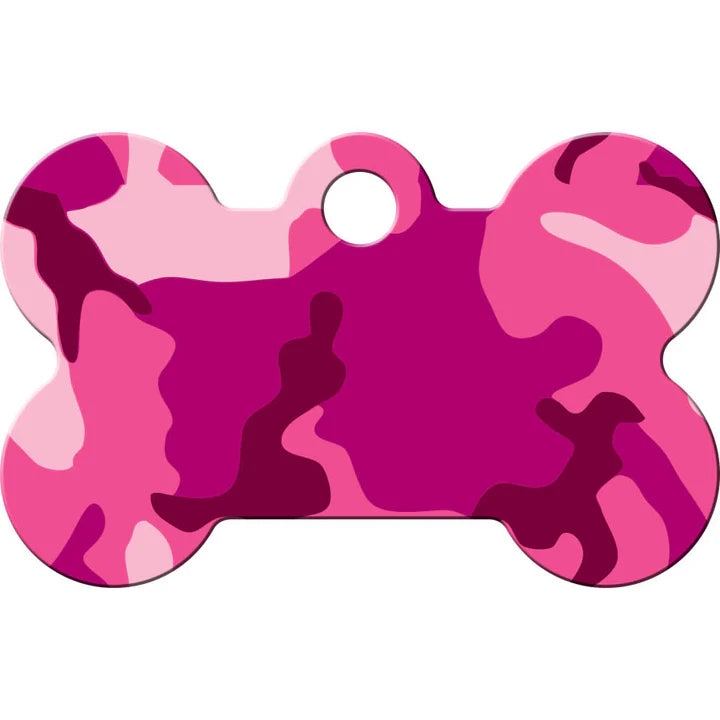 - Teething and chewing toys for puppiesPink Camo Dog Tags, Small Bone