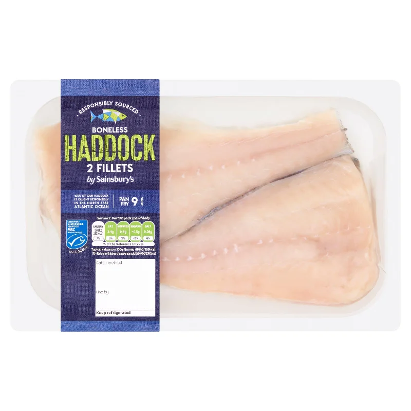  -Splash-proof food bowl AND Anti-choking slow food bowlSainsbury's Skin on & Boneless MSC Haddock Fillets 260g