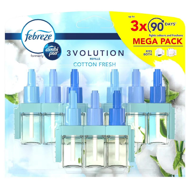 ---Febreze 3Volution Cotton Fresh Air Freshener Plug In Refill Triple Pack 3x20ml