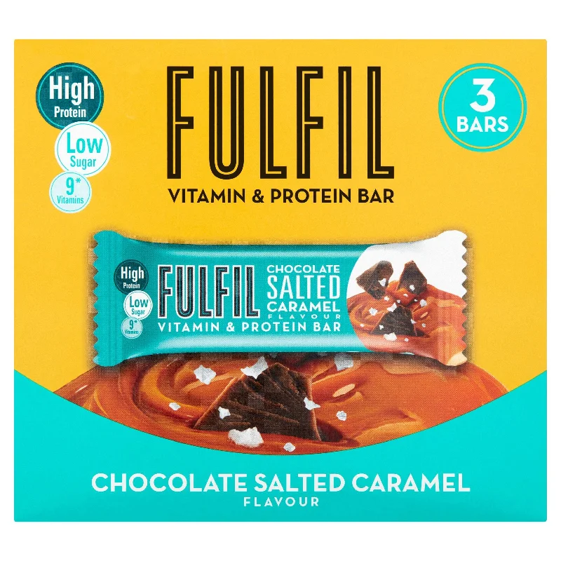 Pet ProductsFULFIL Chocolate Salted Caramel Flavour Vitamin & Protein Bar 3x40g