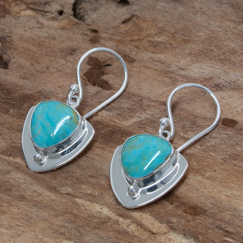 - ​​Pet toys under    yuanPyramids of Friendship Unique Taxco Silver Turquoise Earrings