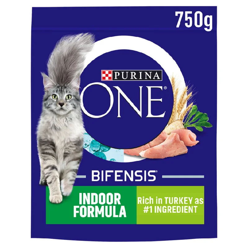    - Chicken flavor cat food  Purina ONE Adult Indoor Formula Dry Cat Food, Turkey