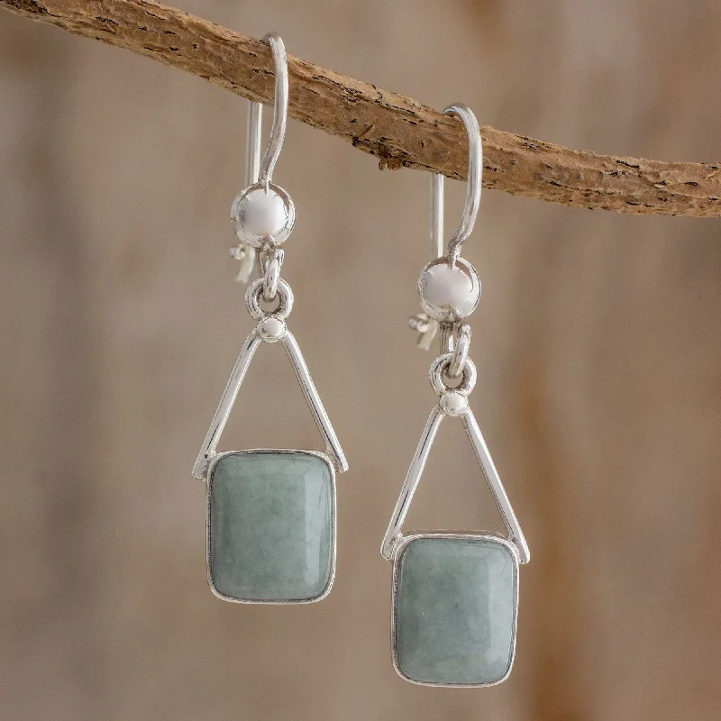 - Winter warm clothes for short-haired dogsRectangles of Peace Light Green Jade Rectangle Dangle Earrings from Guatemala