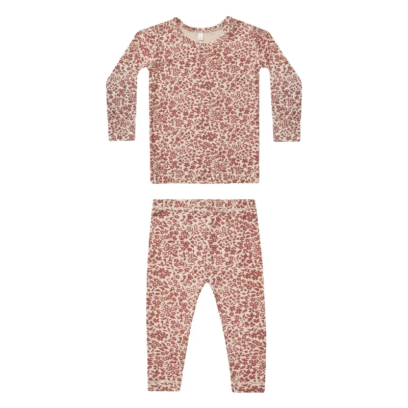 - Rabbit grass rack to prevent waste food boxQuincy Mae Flower Field Bamboo Long Sleeve Pajama Set