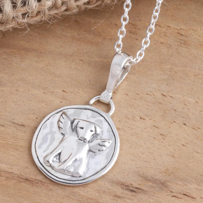 - ​​Pet toys under    yuanReally Good Boy Sterling Silver Pendant Necklace Angel Dog