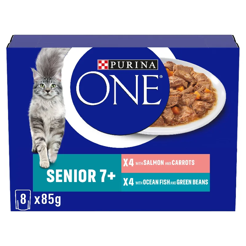    - Cat food nutritional analysis  Purina One Senior Cat Food 7+ Salmon & Ocean Fish 8x85g