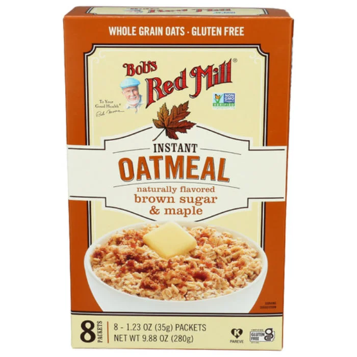 ---Bob's Red Mill - Oatmeal, Brown Sugar Maple, 8 Packets, 9.87 OZ - Pack of 4