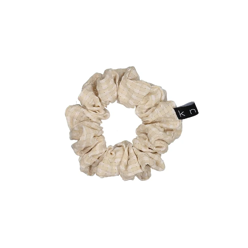 Pet ProductsKnot Hairbands Tan Seersucker Petite Scrunchie