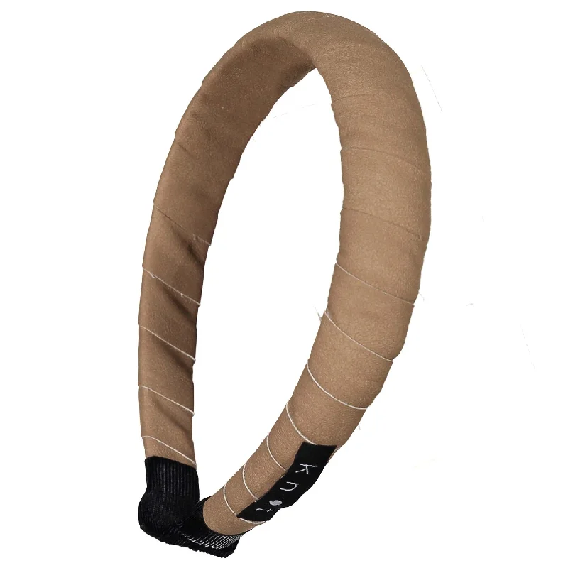 - Car dog seat beltKnot Hairbands Tan Leather Headband