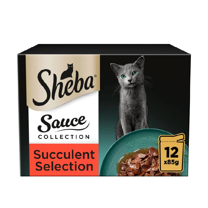    - Weight management cat food  Sheba Sauce Collection Adult Cat Food Pouch Succulent Selection 12 x 85g