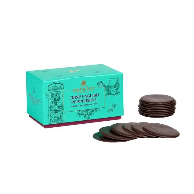 ---Prestat Dark Chocolate Zingy English Mint Thins   200g