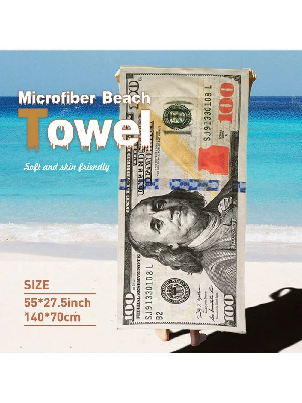 - Cat hair ball removal and hair removal cream1pc Microfiber Beach Towel With Dollar Design, Quick-Drying, Soft & Portable, Suitable For Swimming, Beach, Surfing, Bathroom, Etc.