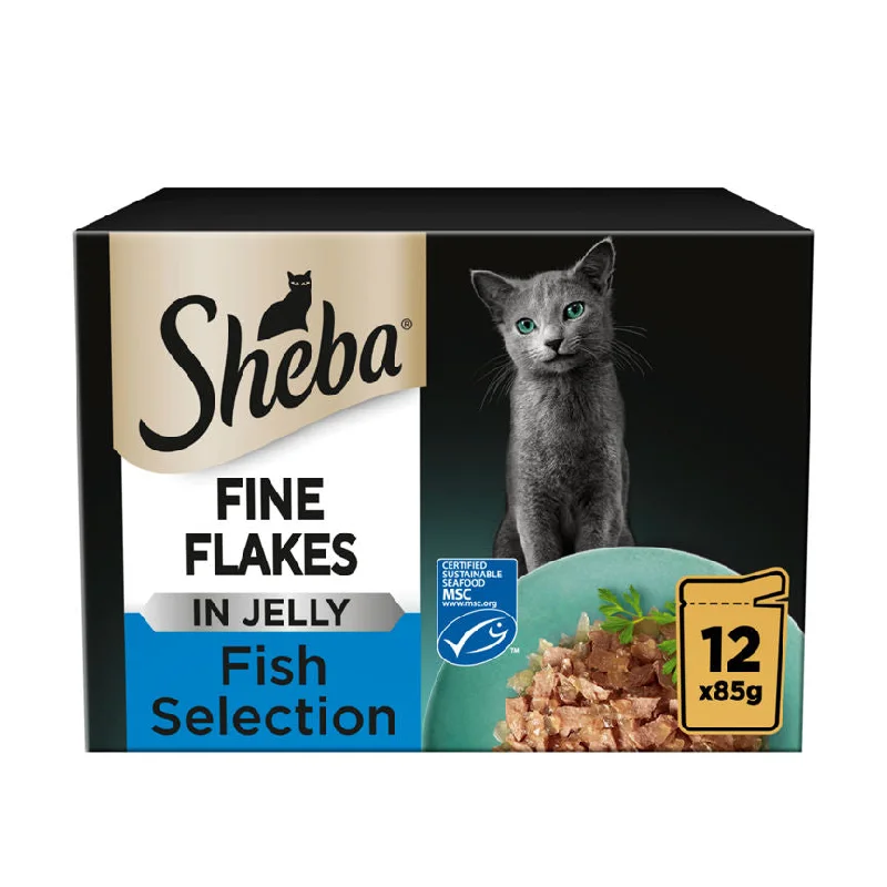    - Kitten food  Sheba Fine Flakes Cat Food Pouches Fish in Jelly