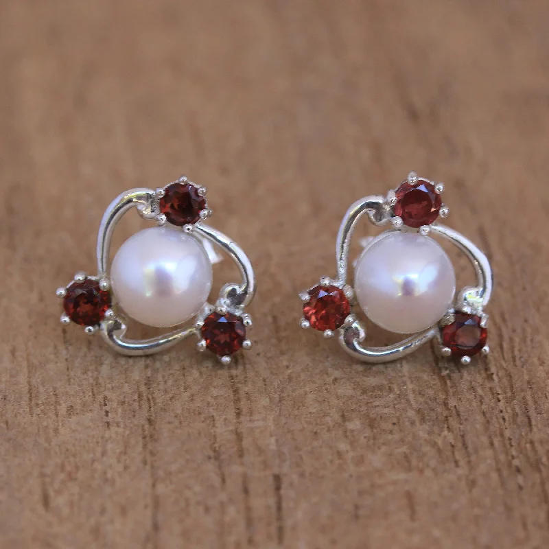 - Natural latex pet mattressSparks Fly Cultured Pearl and Garnet Stud Earrings from Bali