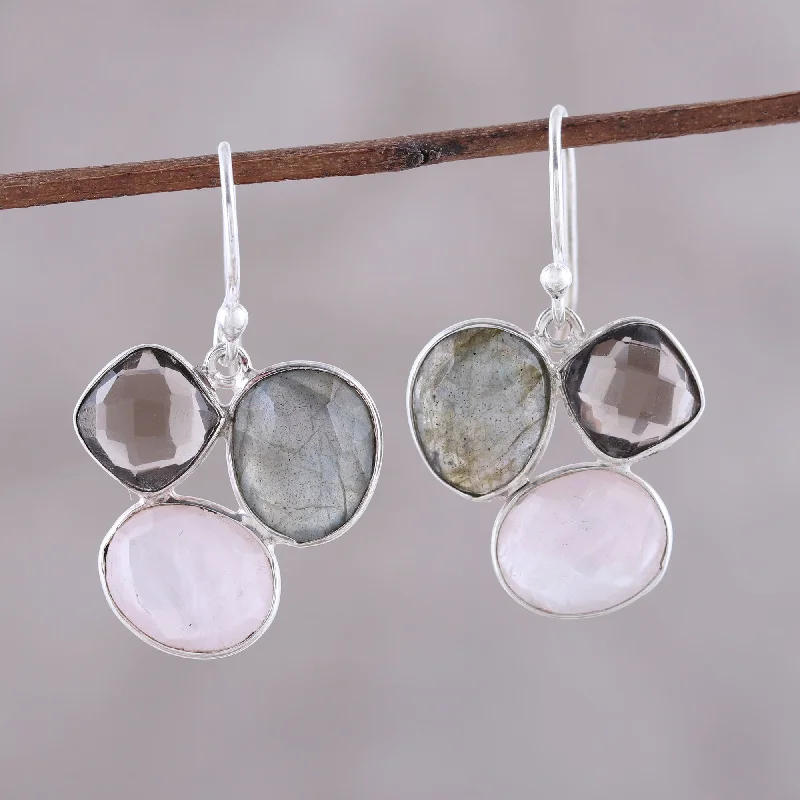 - Winter warm clothes for short-haired dogsEnchanting Trinity Multi-Gemstone Sterling Silver Dangle Earrings from India